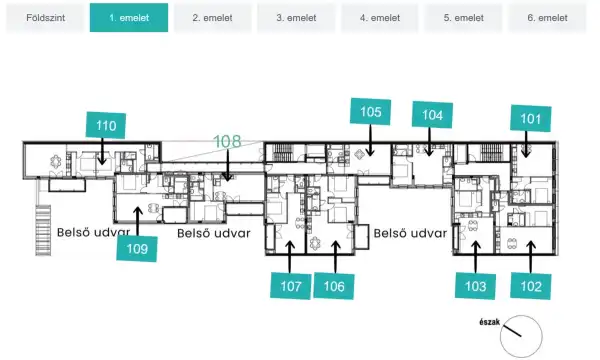 Eladó új építésű téglalakás, Budapest, VII. kerület 3 szoba 72 m² 123.3 M Ft