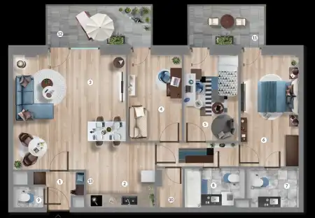 Eladó új építésű téglalakás, Budapest, XIII. kerület 4 szoba 90 m² 150.49 M Ft