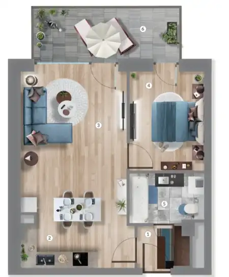 Eladó új építésű téglalakás, Budapest, XIII. kerület 2 szoba 48 m² 95.99 M Ft