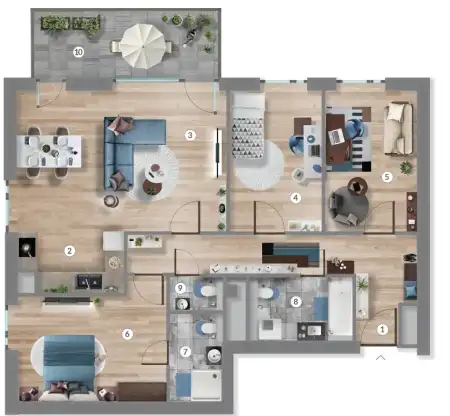 Eladó új építésű téglalakás, Budapest, XIII. kerület 4 szoba 86 m² 151.49 M Ft